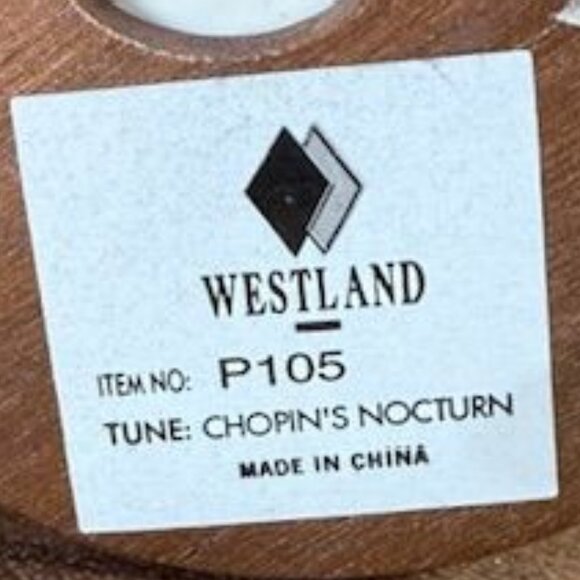 Vintage Westland Hummingbird Chopin's Nocturn Porcelain Wood Musical Figurine - Picture 12 of 13